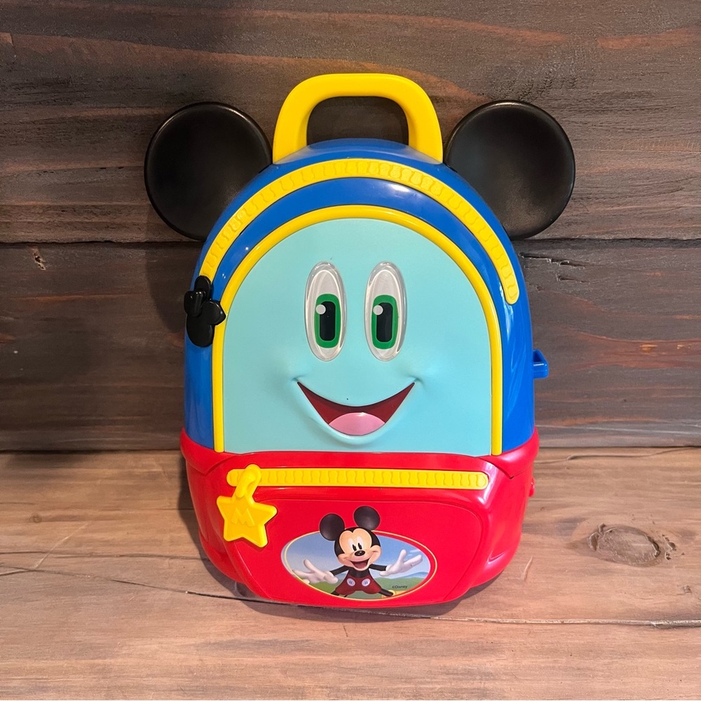 Mickey Mouse Kids Hardcase Toy Backpack - Blue and Red